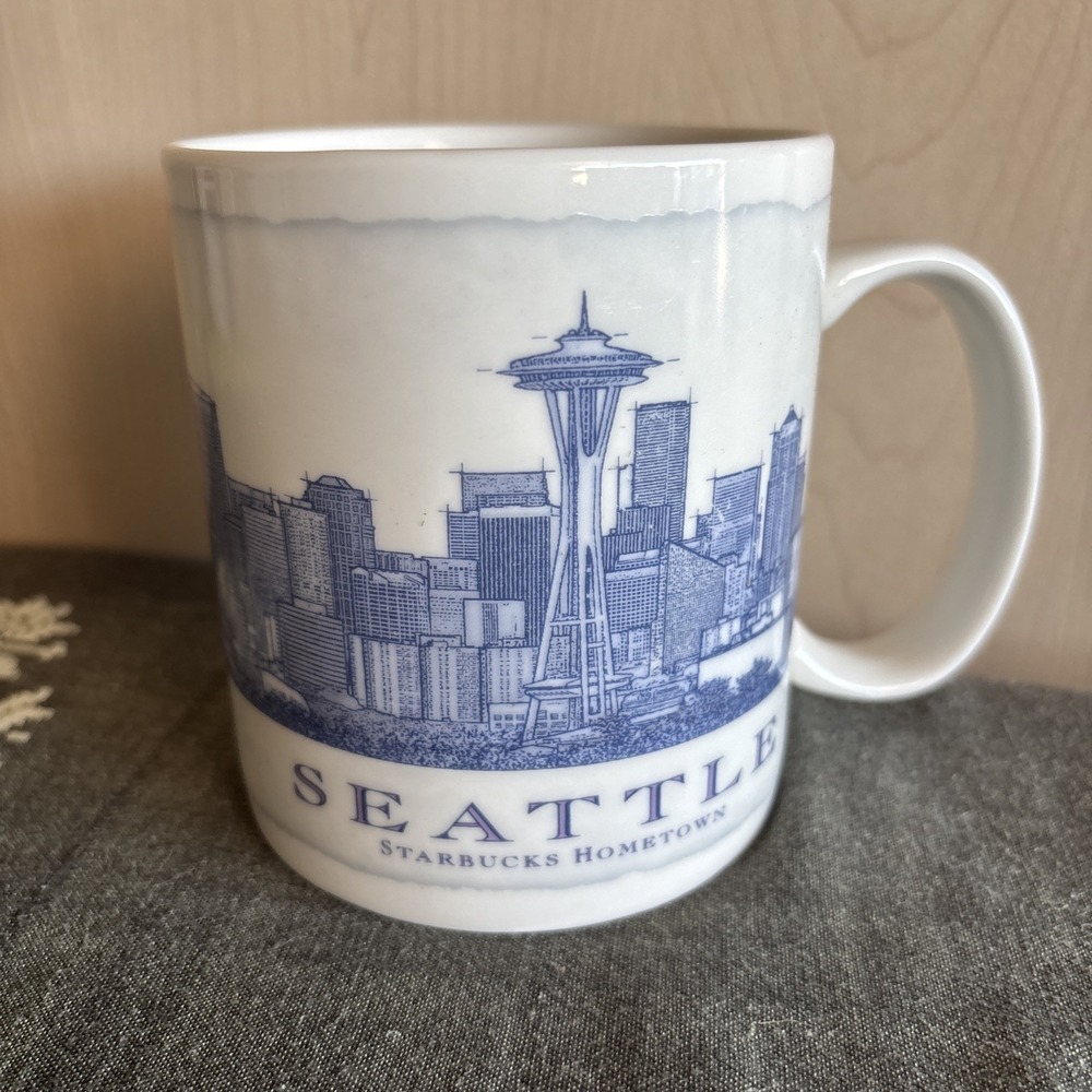 Starbucks Hometown Mug Seattle 2008 Vintage 18 Oz Chip in Bottom